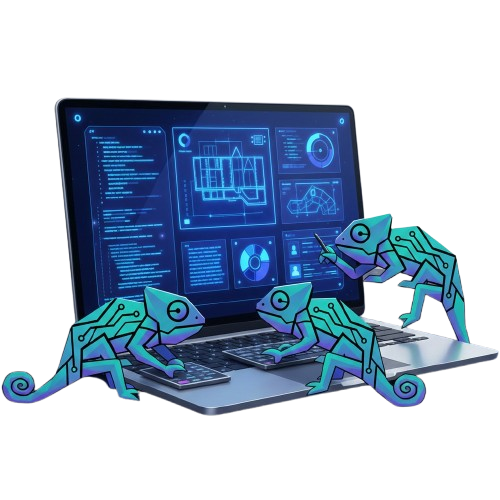 Chamaeleo mascot illustration